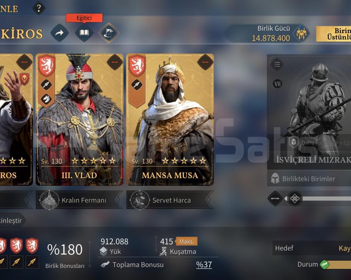 AGE OF EMPİRES MOBİLE 71.7M GÜÇ TEK BAĞ