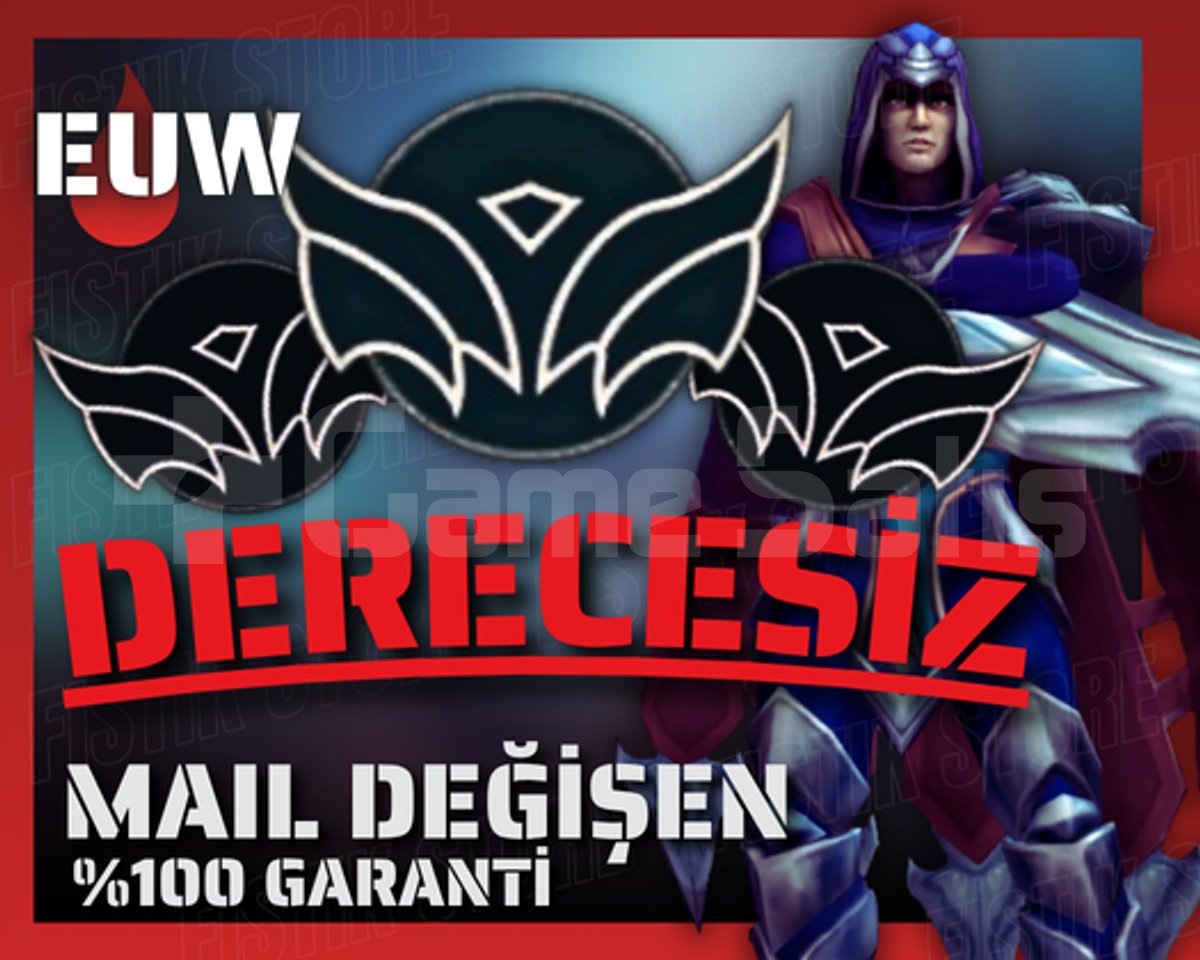 EUW / 30 LVL+ DERECESİZ + 20K ÖZ + MAİL
