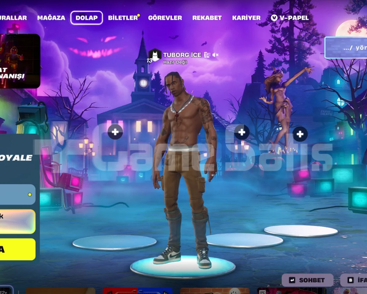 FORTNİTE TRAVIS SCOTT! olan GÜNLÜK KİRAL