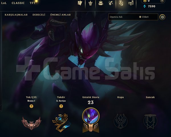 EUW / BRONZ 1 / 1 SKİN - 30 HERO
