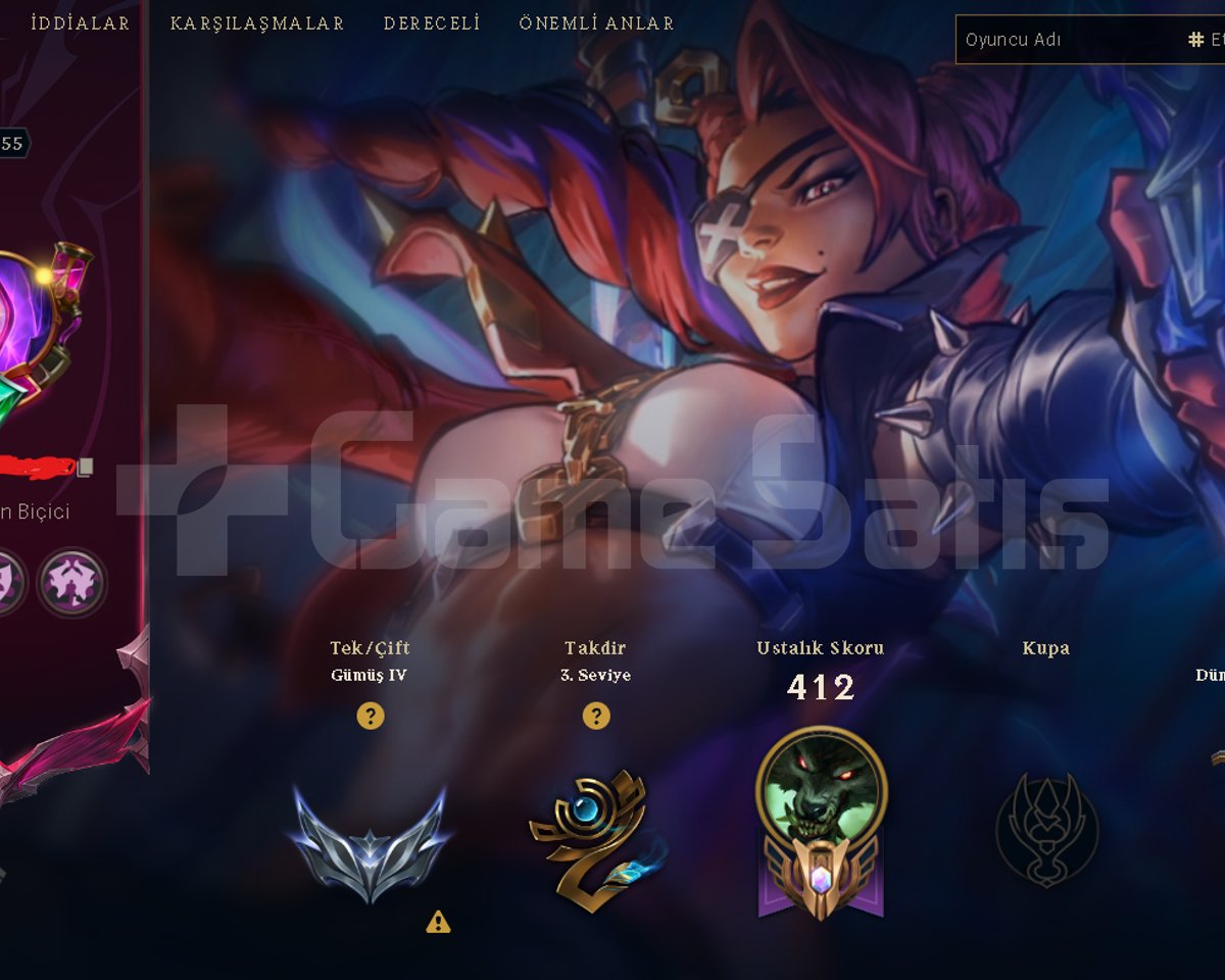 Acilinden Mainlemelik Satılık LOL Hesap