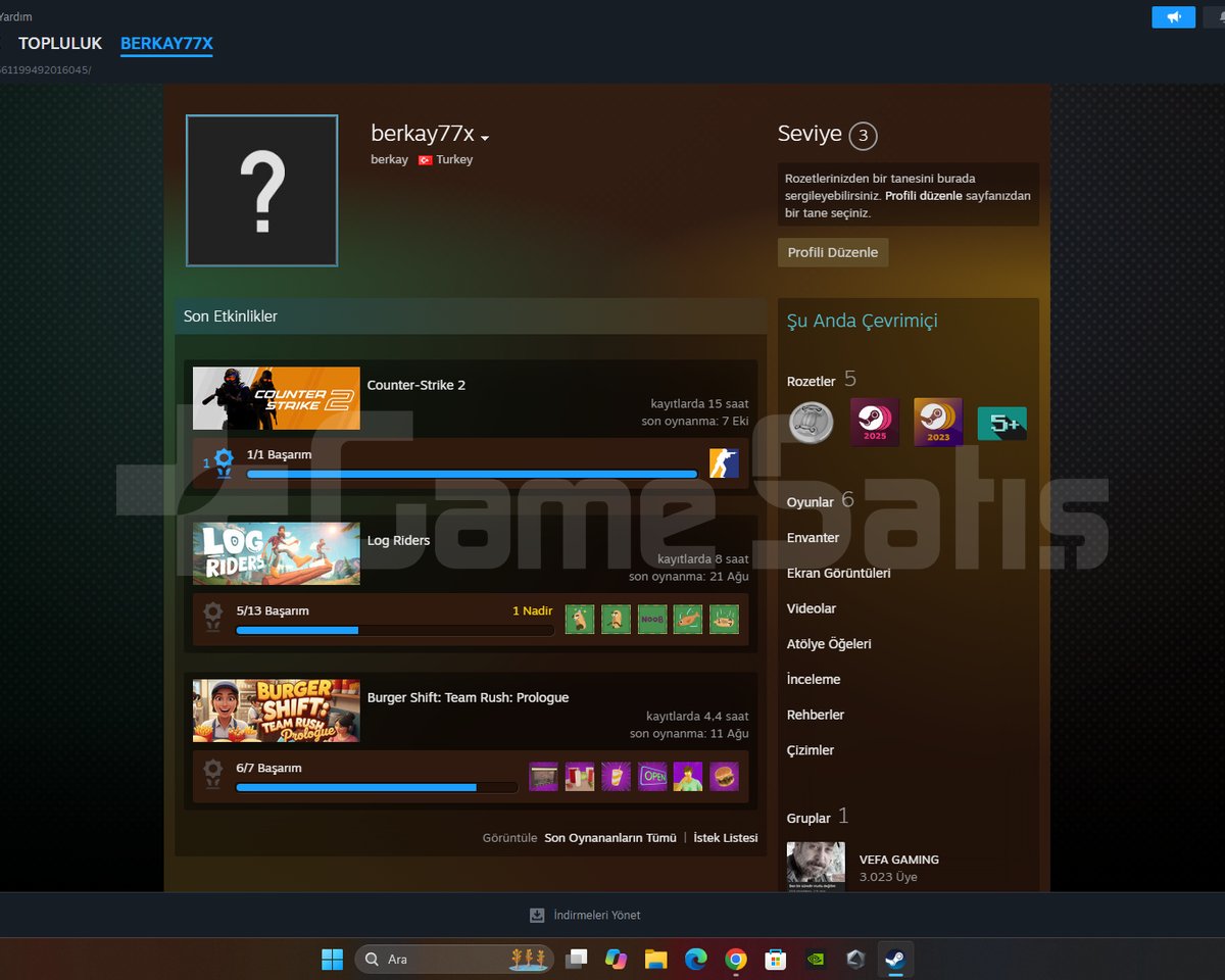 RUST HESABI YANINDA OYUNLARDA VAR