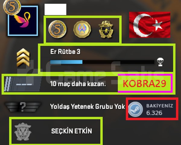 TR HESAP+40K OYUN+3 MADALYA 15 WİN 30 SA