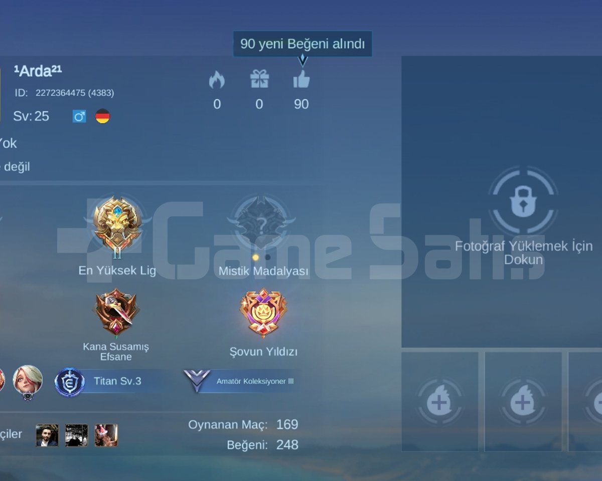 Mobile legends 2 Epic kostümlü hesap
