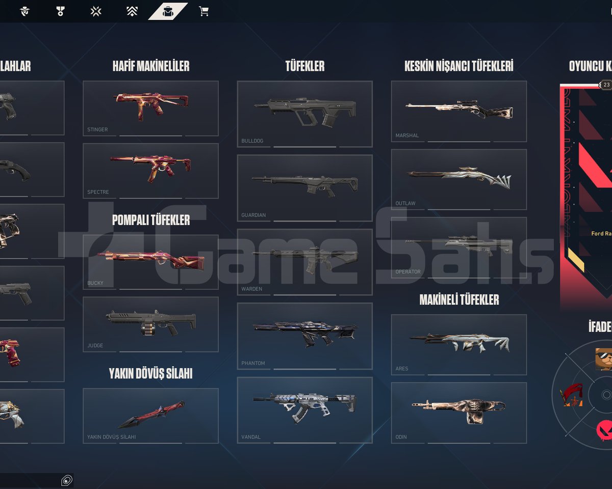 Temiz 23 Lvl Phantom+Vandal+Bp Hesap