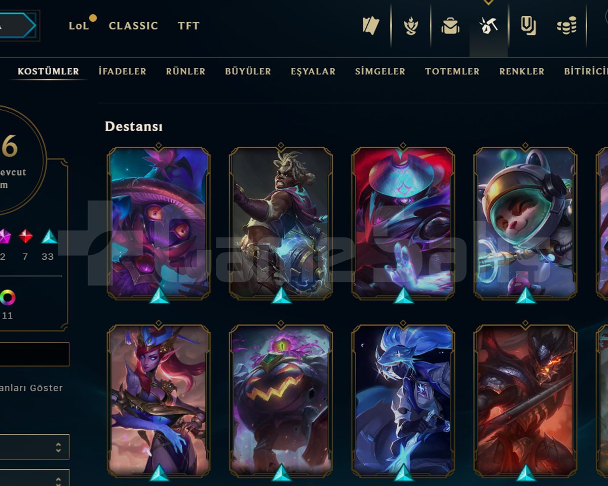 136 SKİN / 315 LVL / FULL HERO