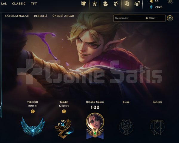 PLAT 3 PRESTİJ TRUE DAMAGE YASUO 13 SKN