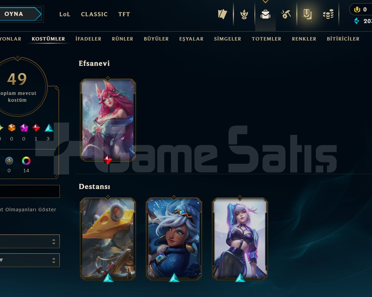 PLAT 4 / 8 SKİN / 46 HERO / 49 LVL