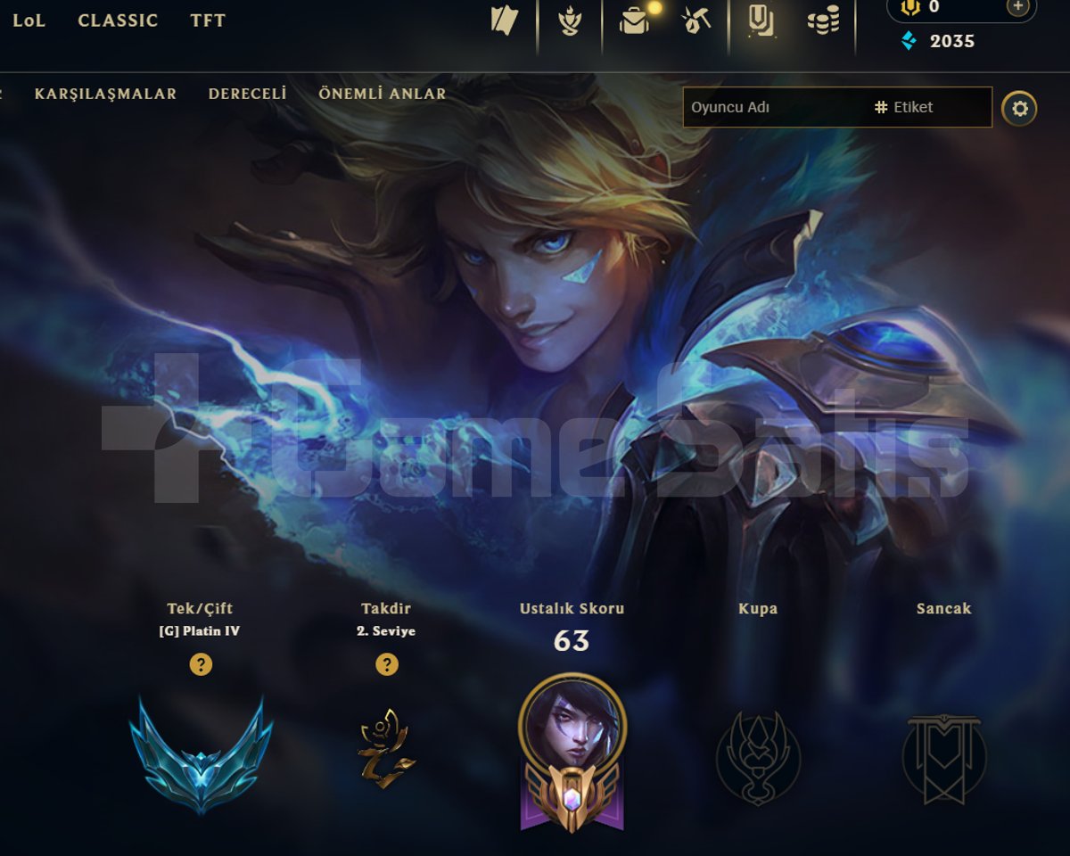 PLAT 4 / 8 SKİN / 46 HERO / 49 LVL