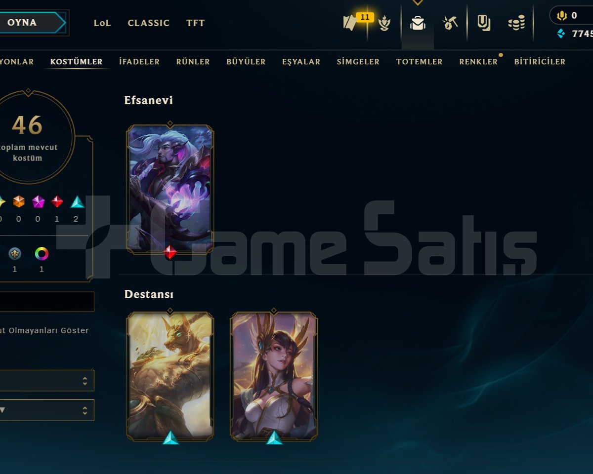 GOLD 4 / 5 SKİN / 42 HERO / 43 LVL