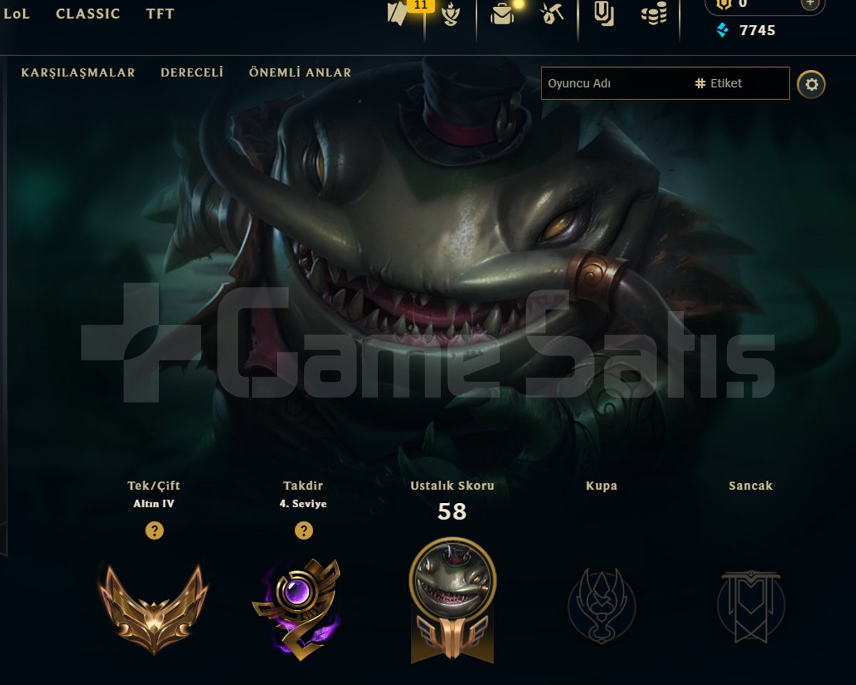 GOLD 4 / 5 SKİN / 42 HERO / 43 LVL