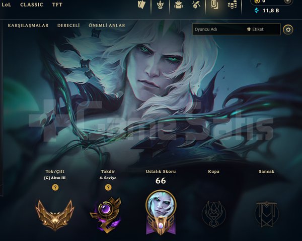 GOLD 3 / 2 SKİN / 26 HERO / 35 LVL
