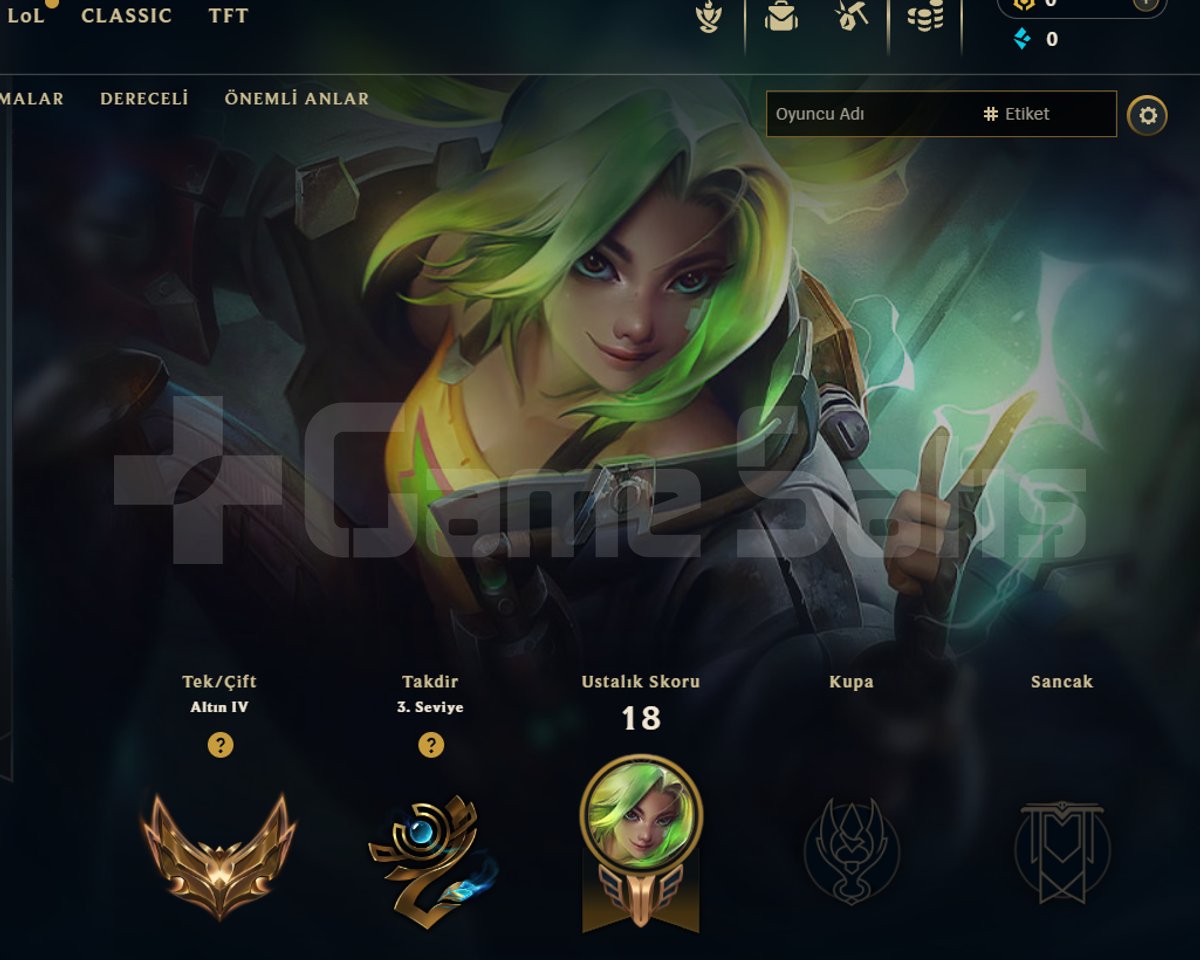 GOLD 4 / 1 SKİN / 33 HERO / 32 LVL