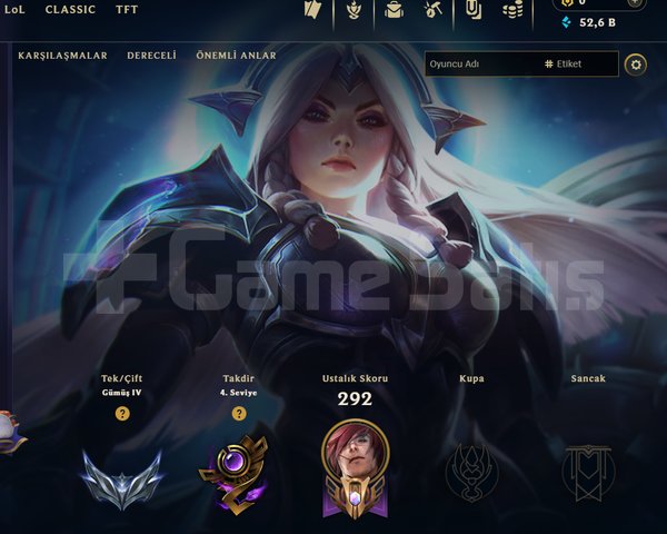 GÜMÜŞ 4 / 17 SKİN / 100 HERO / 112 LVL
