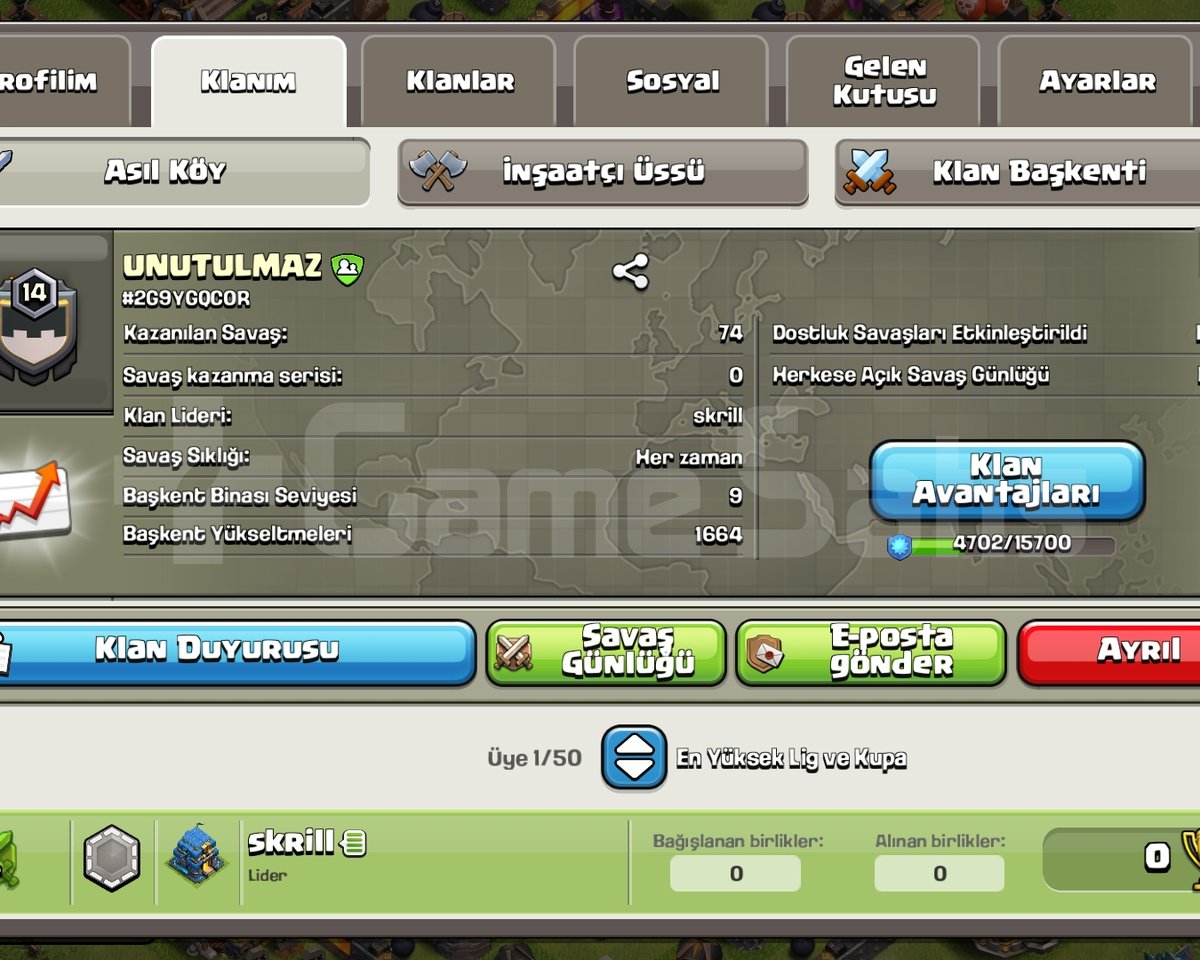14 level uyguna klan