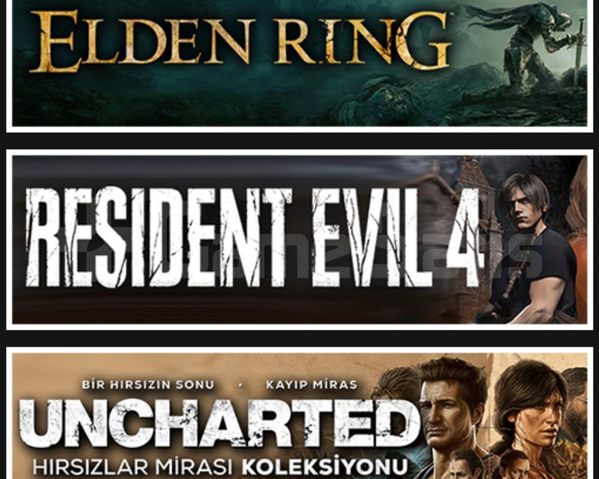 Elden Ring +Resident Evil 4 +Uncharted