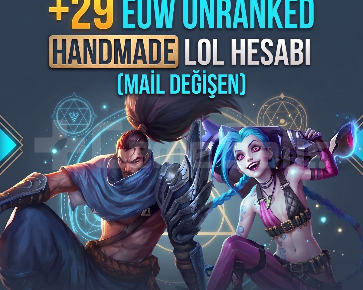 +29 EUW UNRANKED HANDMADE LOL HESABI