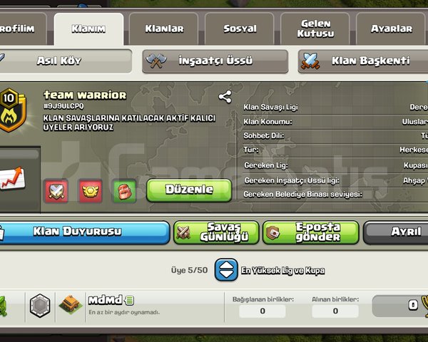 10 lvl TEAM WARRIOR çerez parasına