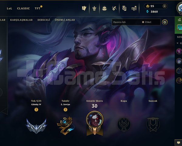 +30 LP GELEN TEMİZ BAŞLANGIÇ GÜMÜŞ HESAP