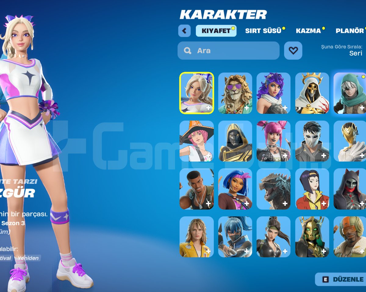 Fortnite Hesabı 99 Kostüm 1828 Seviye