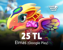 Dragon Mania Efsaneleri Elmas 25 TL Google Play