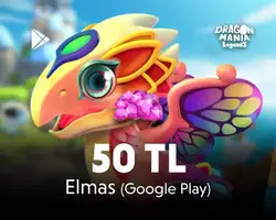 Dragon Mania Efsaneleri Elmas 50 TL Google Play