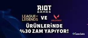 Riot Games, LoL ve Valorant Ürünlerinde %30 Zam Yapıyor!