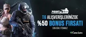 Point Blank TG Alışverişlerinizde %50 TG Bonus Fırsatı 