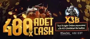 Gamesatış'tan Knight Online 400 Cash Hediye