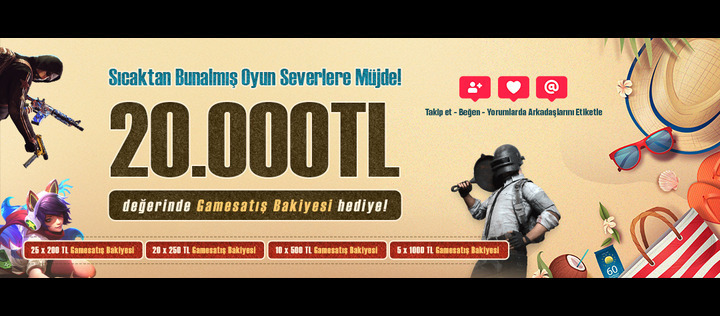 Tüm oyun severler için Gamesatış hediyeleri!