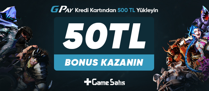GPay ödeme yöntemi ile 500 TL Yükle, 50 TL Bonus Kazan!